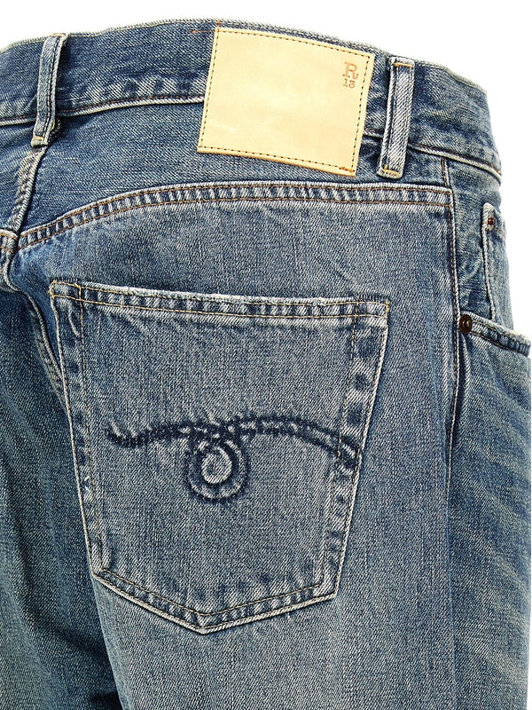 Back Logo Patch Denim Pants