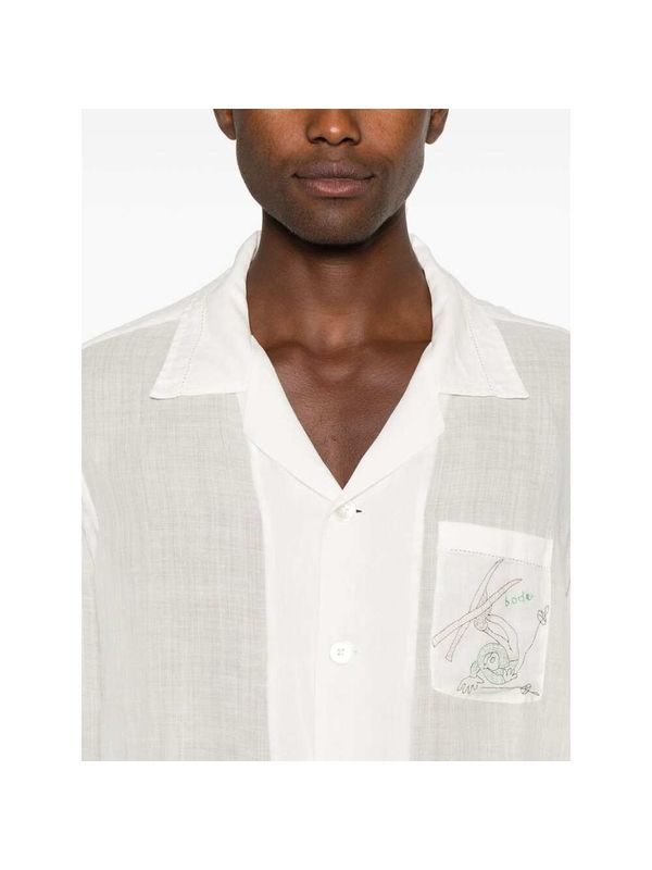 Embroidery Embossing Linen Shirt