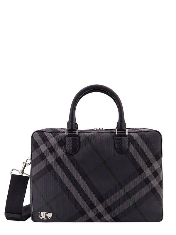 Check Pattern Nylon Brief Case