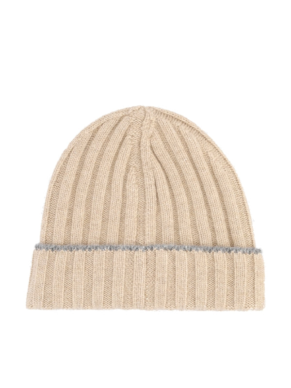 Cashmere Ribbed Beanie