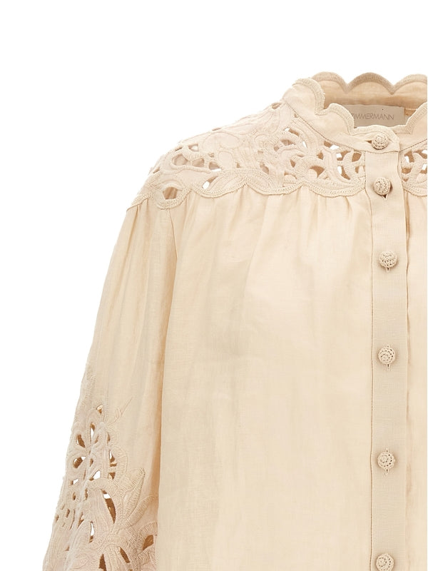 WYLIE Flower
  Embroidery Blouse