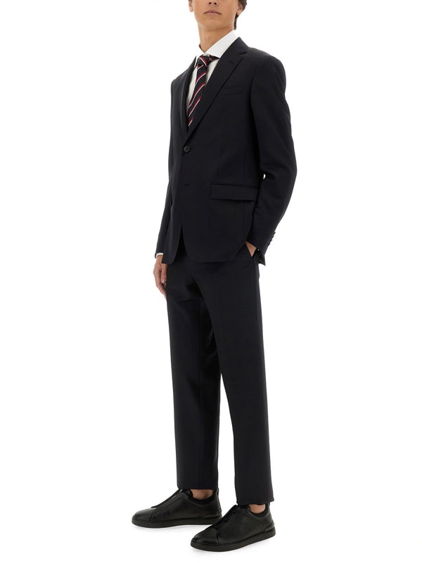 Black Wool Mohair Tailored Suit