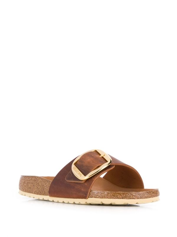 Madrid Big Buckle Leather Sandals