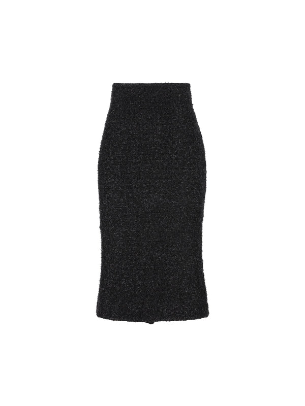 BALENCIAGA - Tweed Back Slit Skirt - Jente