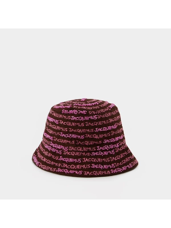 Bordado Logo Pattern Bucket Hat