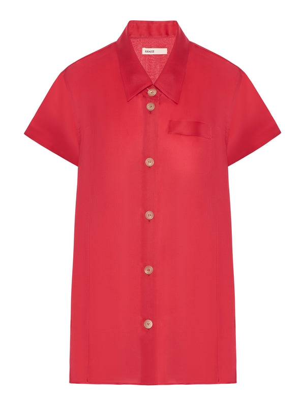 Keefe Silk Short-Sleeve Shirt