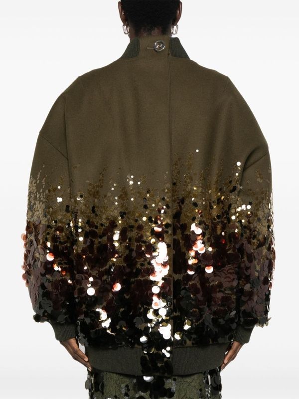 Back Interlocking G Sequin Embellished Bomber