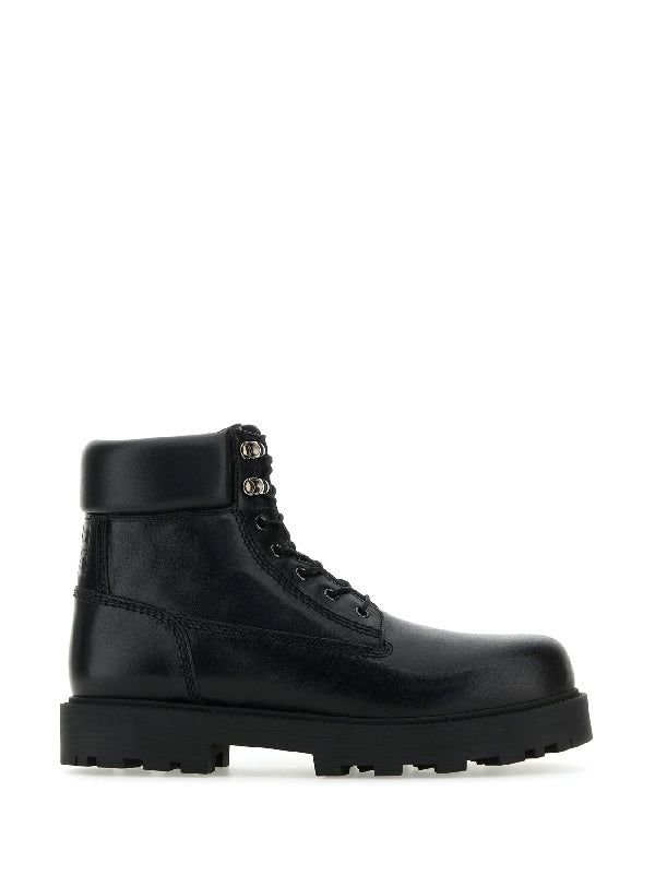 4g Logo Leather Lace-up Boots