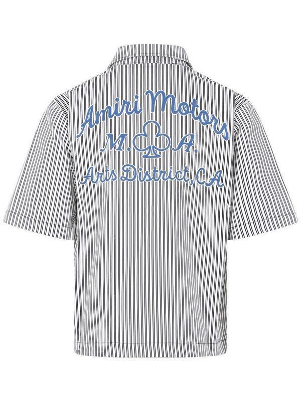 Striped Logo Patch Shirt