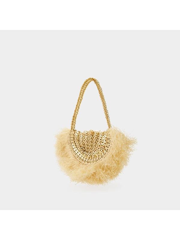 1969 Moon Raffia Fringe Tote Bag