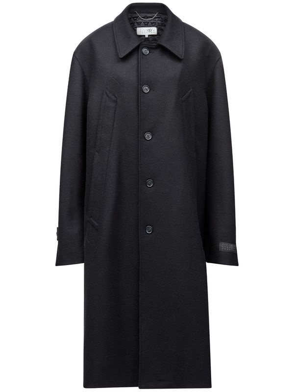 Back Stitch Single Wool Coat