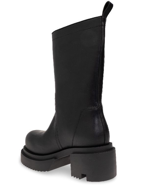 Platform Leather Mid Boots