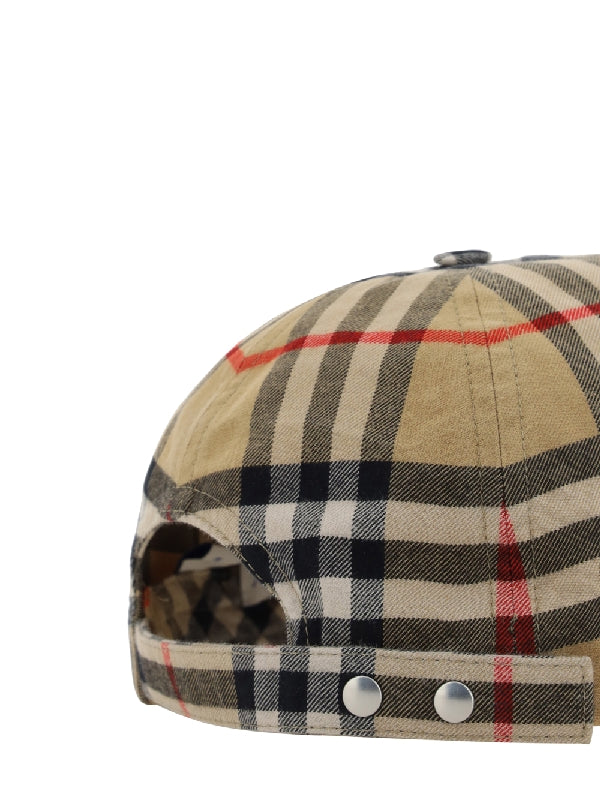 Vintage Check Baseball Cap