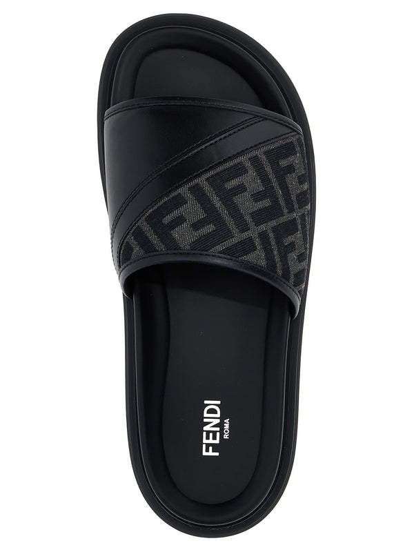 Fendi Black Slides