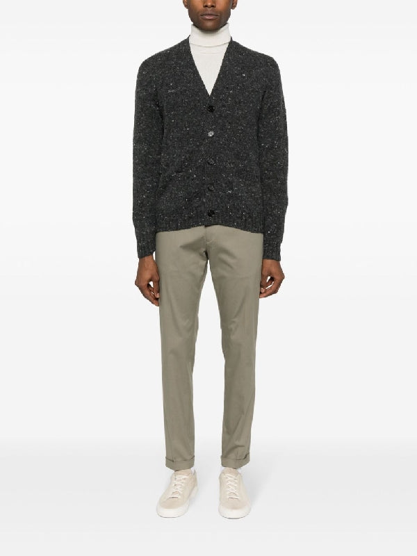 ウールカシミアVネックカーディガン