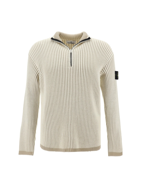 Wappen Patch High Neck Rib Wool Knit