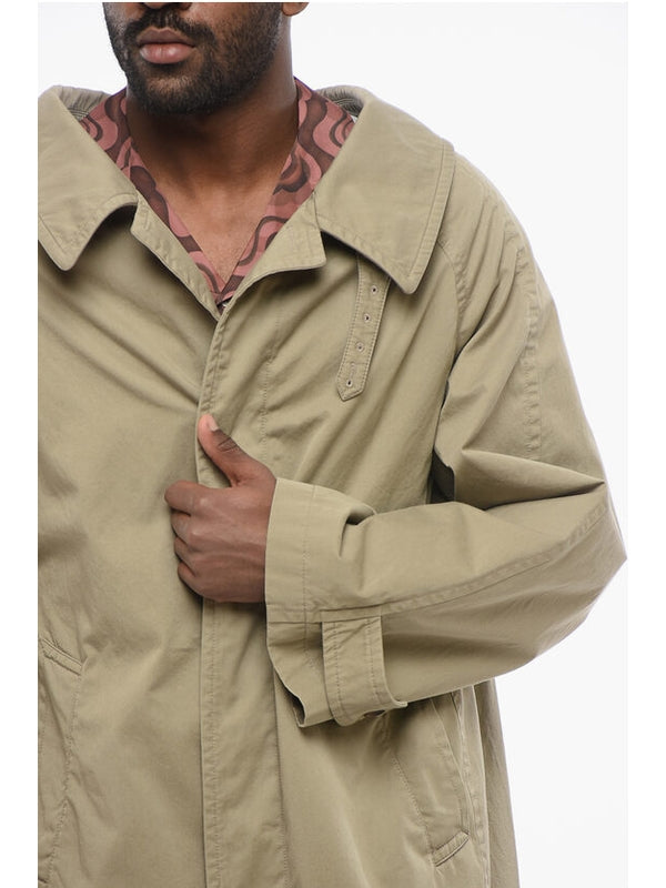 Beige Single Cotton Coat