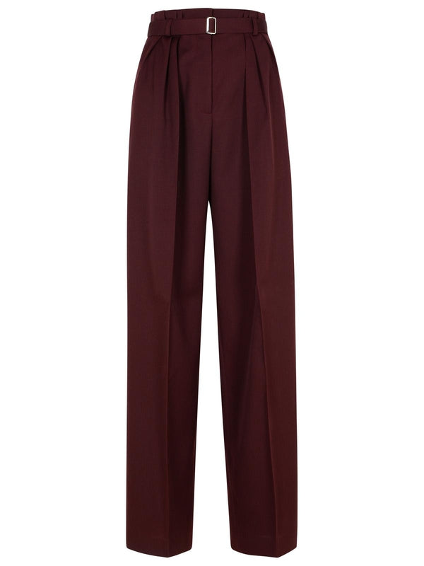 Belted Wool Pleated Pants - Jente