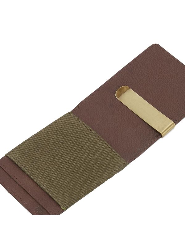 Brown Leather Money Clip Wallet