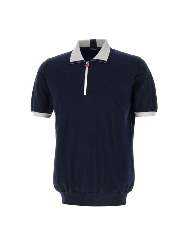 Kiton Navy Polo Shirts
