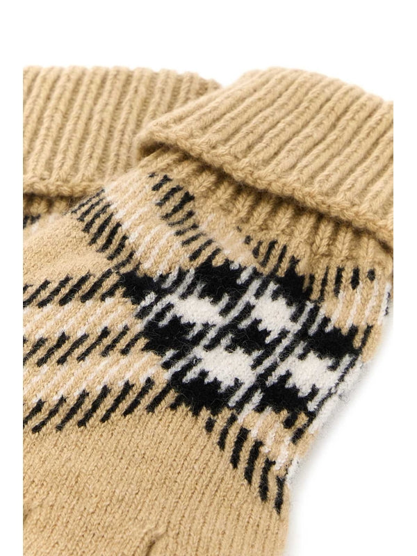 Burberry Beige Wool Gloves