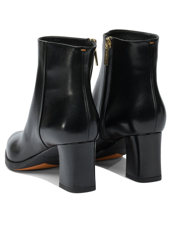 Santoni Black Ankle Boots