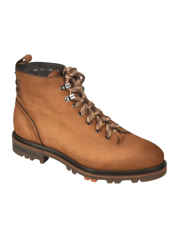Santoni Brown Lace-Up Boots