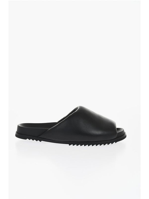 Black Lambskin Slide