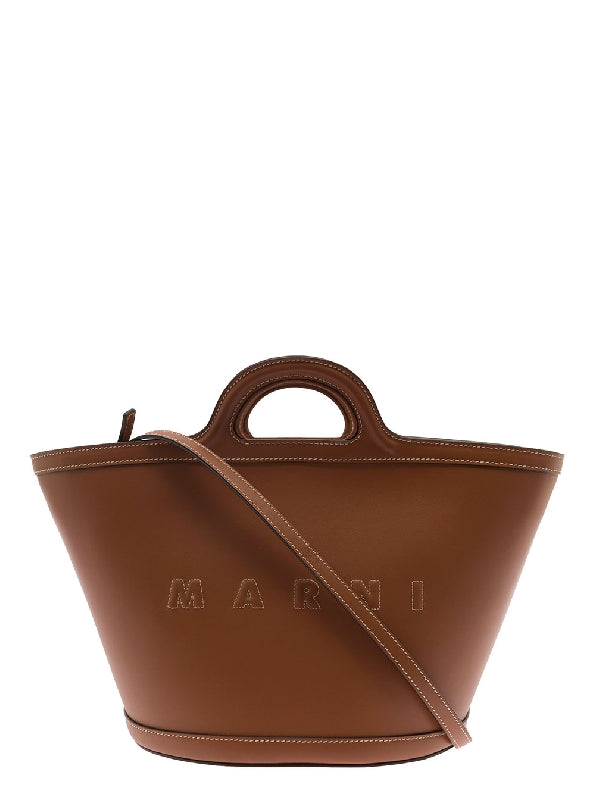 Tropicalia Leather Small Tote Bag