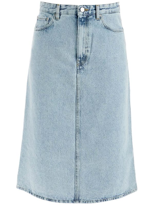 Back Logo Patch Denim Skirt - Jente