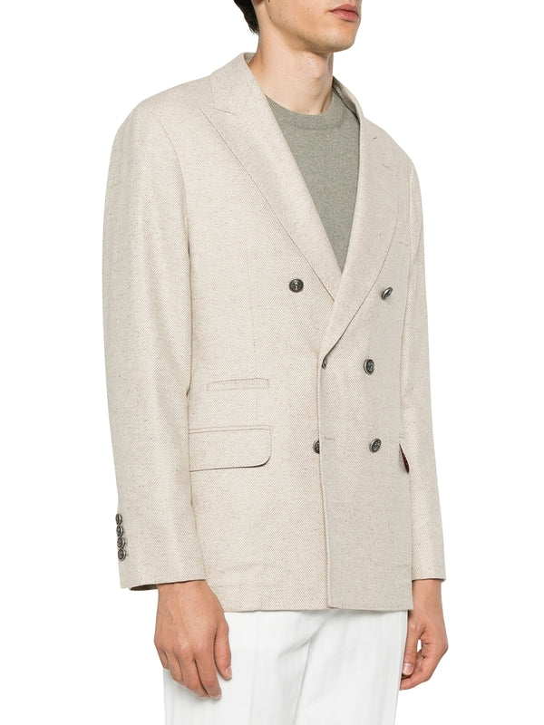 Wool Silk Blend Double Jacket