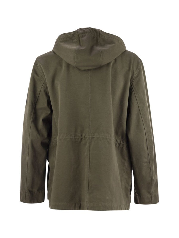 Wappen Patch Multi Pocket Hooded Jacket