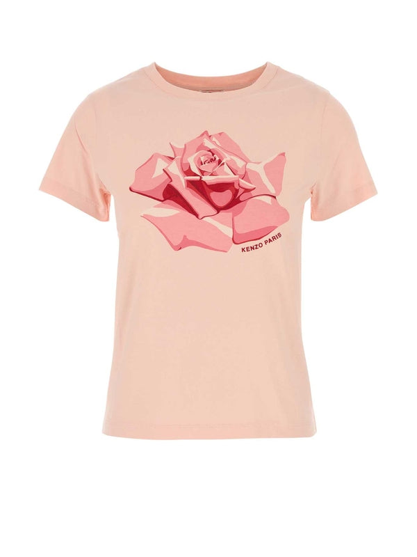 Rose Print Short Sleeve T-shirt