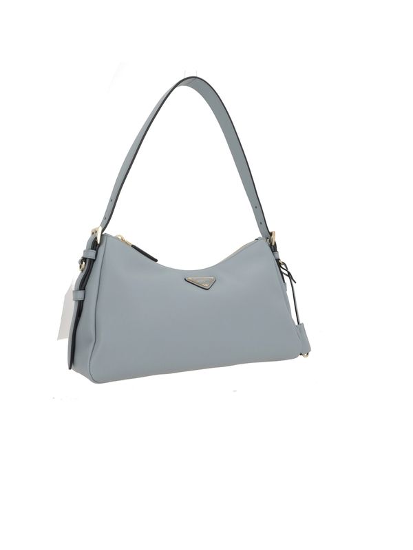 Aimee Triangle Logo Leather Shoulder Bag