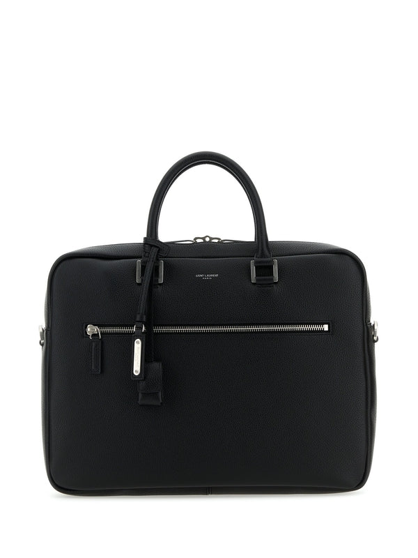 Logo Leather Briefcase