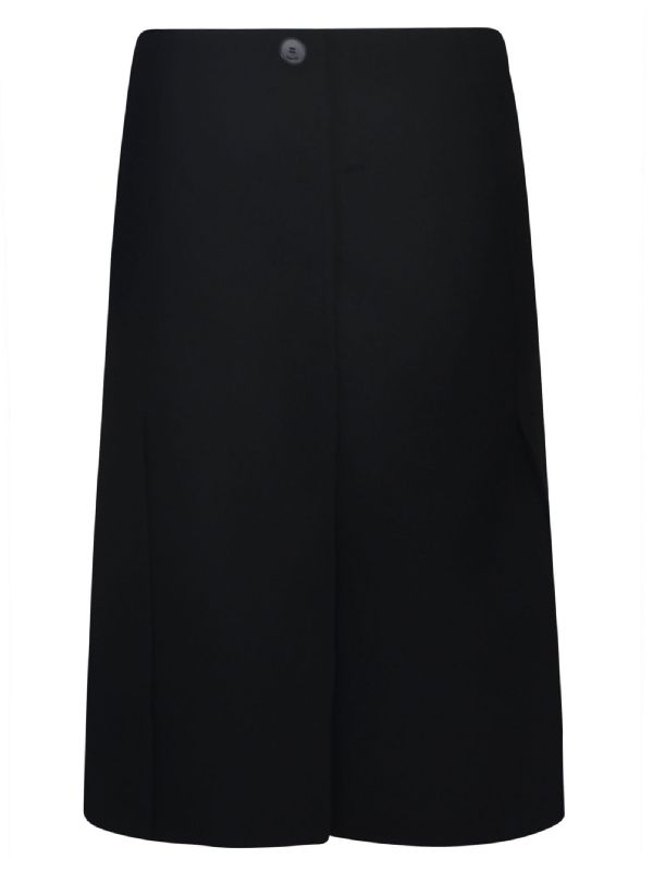 A Line Wool Midi Skirt