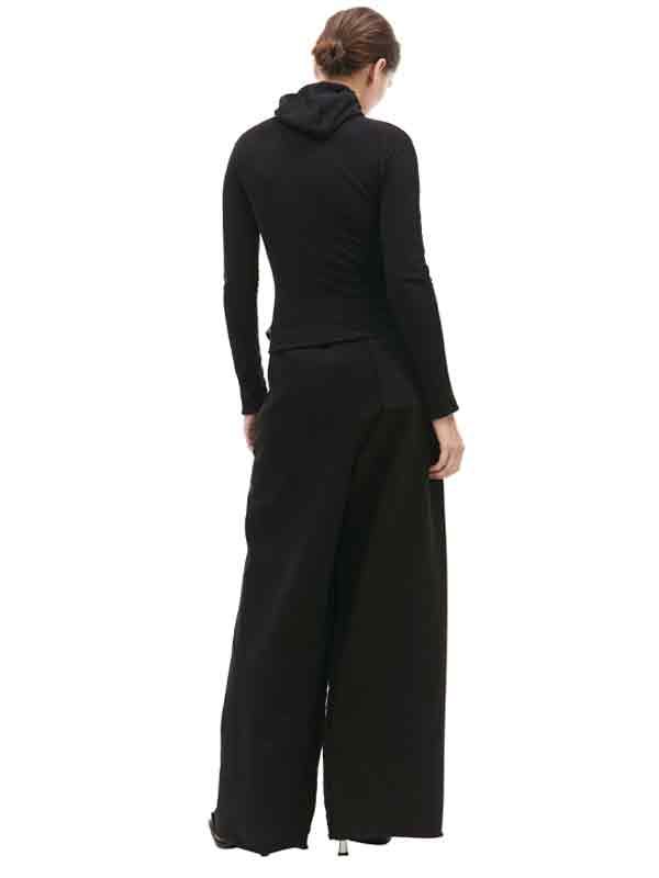 Logo Print Twisted Hoodie