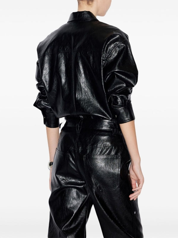 Abelia Fake Leather Shirt