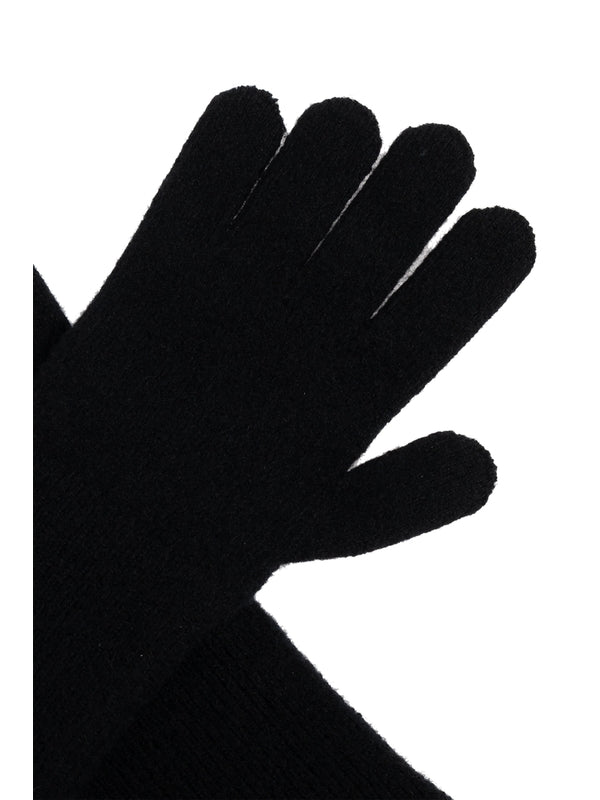 Logo Patch Cashmere Gloves