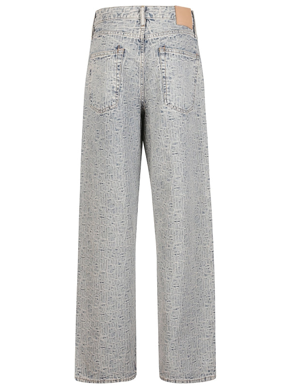 1981F Monogram Embossed Denim Pants