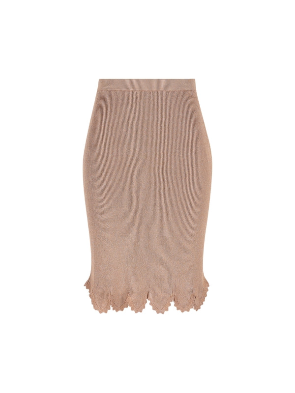 Chloe - Banding Knit Midi Skirt - Jente