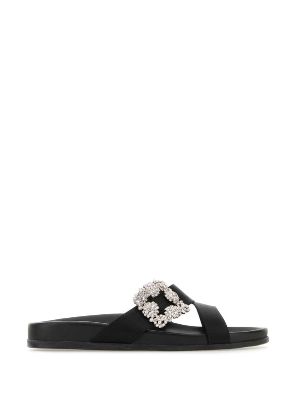 Chilanghi Jewel Buckle Satin Sandal