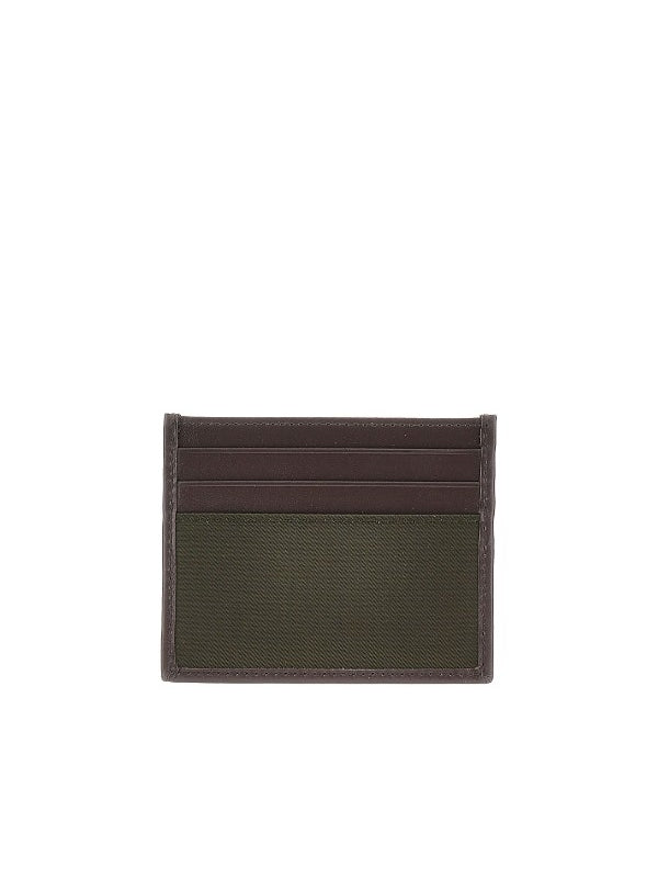 Prada Brown Green Card Wallet
