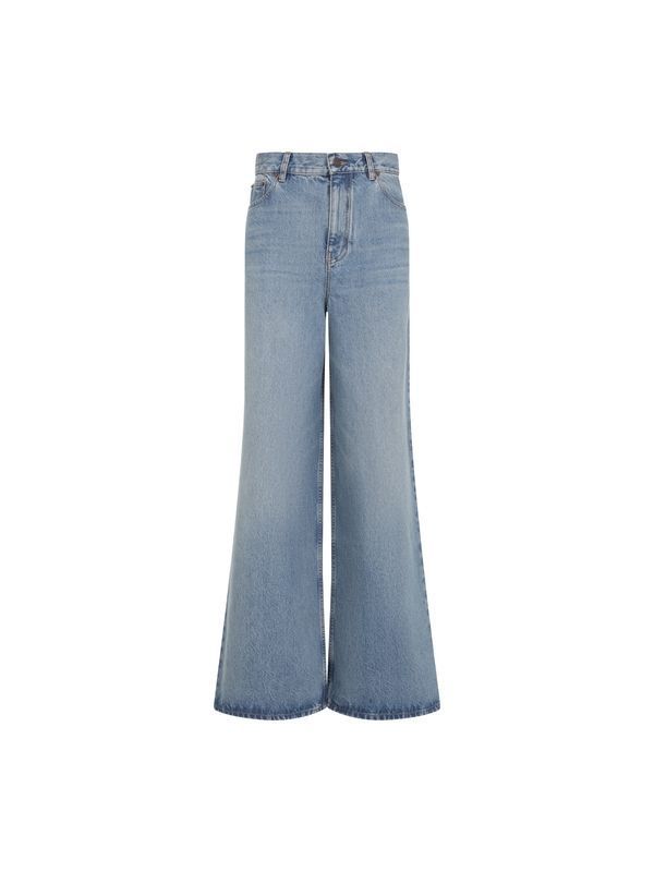 Back Logo Patch Denim Pants