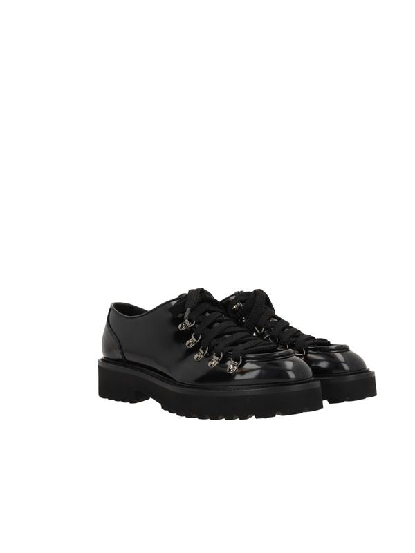 Black Leather Lace Up Shoes