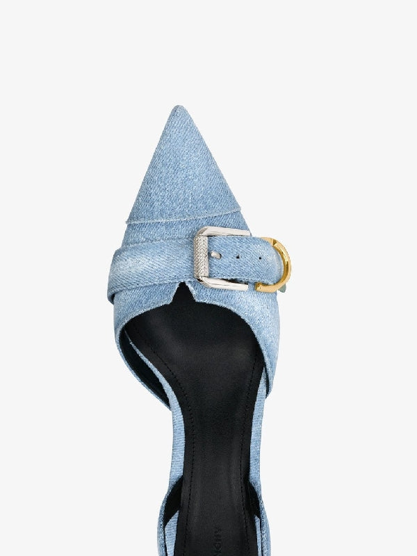 Voyou Buckle Embellished Slingback Heels