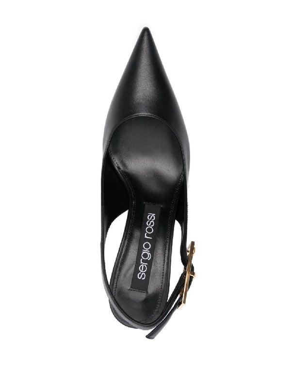 SR Nora Lambskin Buckle Slingback Heel