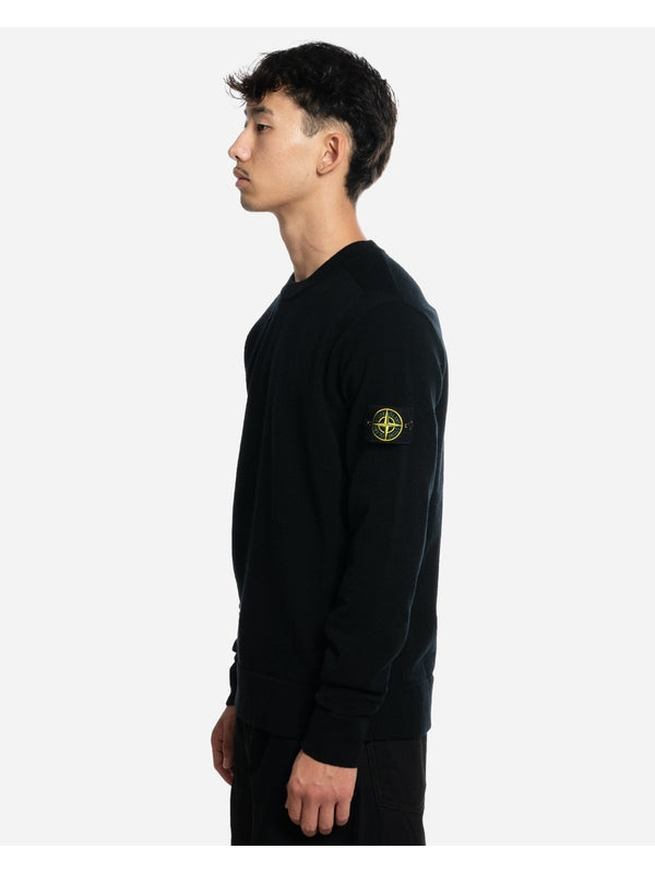 Wool Crewneck Sweater Black Sweatshirts