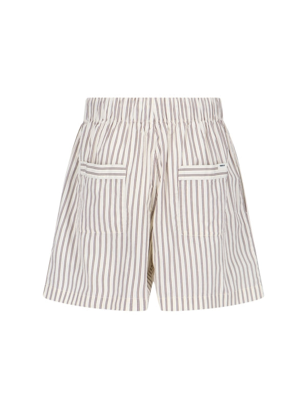 Striped Cotton Pajama Shorts