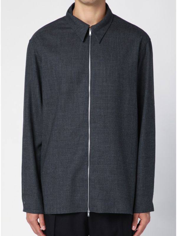 Zip-up Wool Shirt